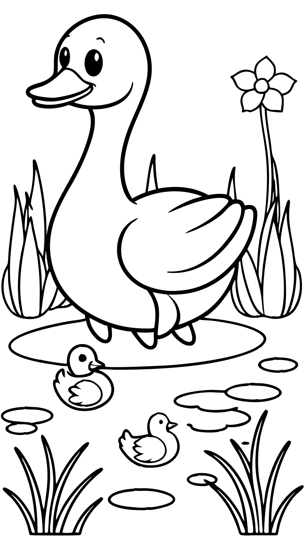 duck and duckling coloring pages